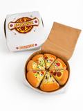 Doggie Deep Dish Toy Pizza - Fun Plush Toy in a Box with Cute Pizza Slices for Pet Play